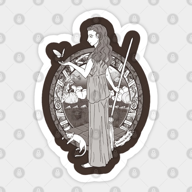 Garden Witch - by Jenn Atkins Sticker by sadicus